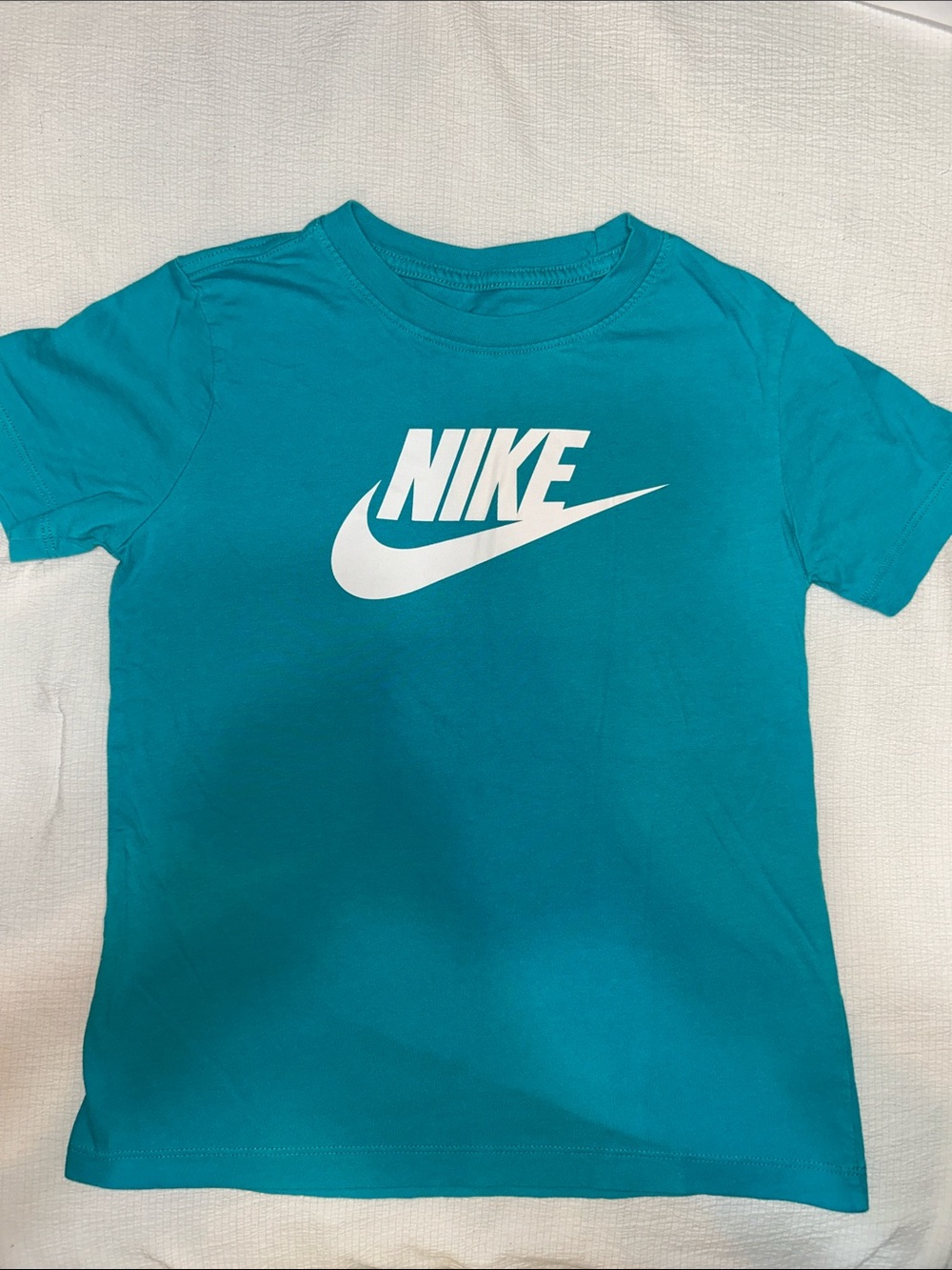 Nike Teal Short Sleeve Logo Tee for Kids